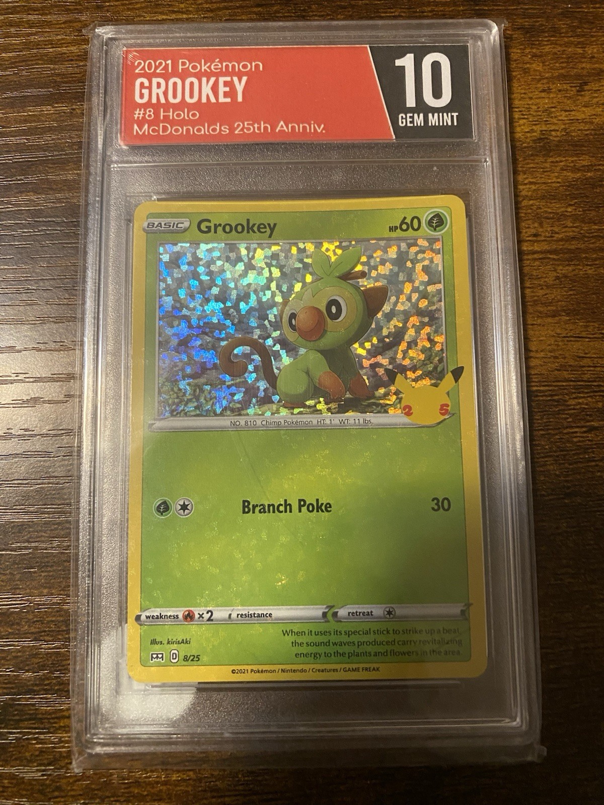 2021 Pokemon McDonald’s Collection Ouistempo-Grookey 8/25 Gold Standard 10