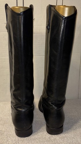Frye 3477167 Women Size 8 B Tall Black Leather Round Toe Riding Cowgirl Boots - Picture 6 of 13