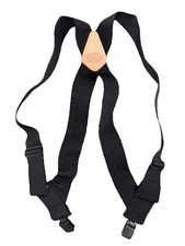 Duluth Trading Co Adjustable Suspenders X Heavy Duty Work Clip Leather Black