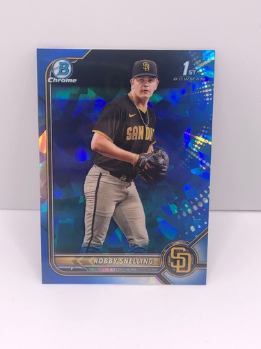 Robby Snelling 2022 Bowman Chrome Draft Prospects 1st Sapphire Refractor SP - Picture 1 of 2