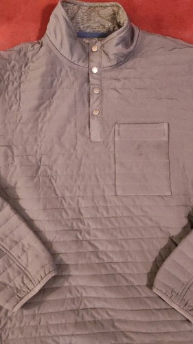 ONWARD RESERVE Men's LG Quilted Snap Crosby Pullover Jacket Olive Grey Comfort - Picture 3 of 6