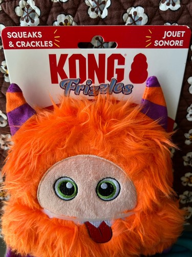Juguete de felpa KONG Frizzles Razzle MEDIANO chirriante suave cómodo para lanzar y jugar para perros - Imagen 3 de 3