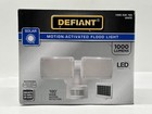 Defiant 180° White Motion Sensor Solar Powered 2-Head LED Security Flood Light