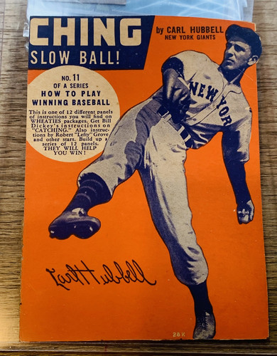 1936 Wheaties Carl Hubbell