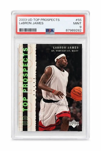 2003 UD Top Prospects LeBron James Prospects Card #55 PSA 9