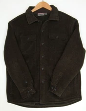 Rugged Elements Men's L Sherpa Lined Thick Shacket Button Up Jacket Shirt Green