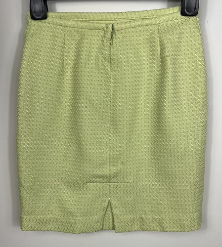 Vintage Talbots Petites Green Boucle Skirt Suit - Size 8 - Picture 7 of 12