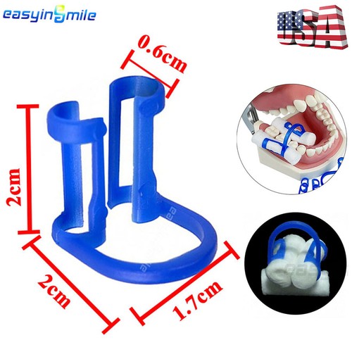 EASYINSMILE Disposable Cotton Roll Clip Holder Helps Isolate Teeth (Blue) 100pcs - Picture 1 of 12