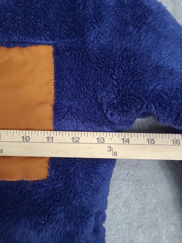 Tommy Bahama 2022 Kids Fleece Faux Fur Jacket Boys Size 5-6 Blue - Picture 10 of 12
