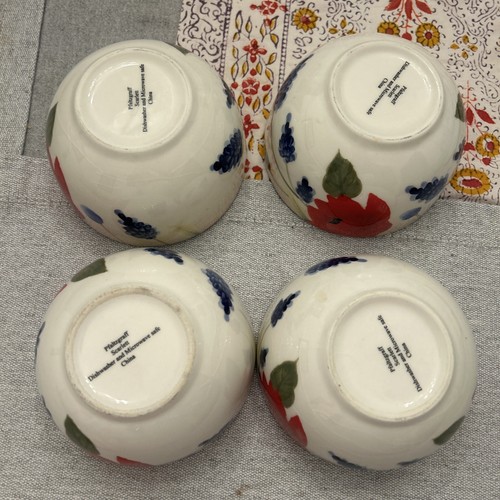 Pfaltzgraff Scarlet Vintage Floral Cereal Soup Bowls Floral (Set of 4) 4 1/2” - Picture 5 of 7