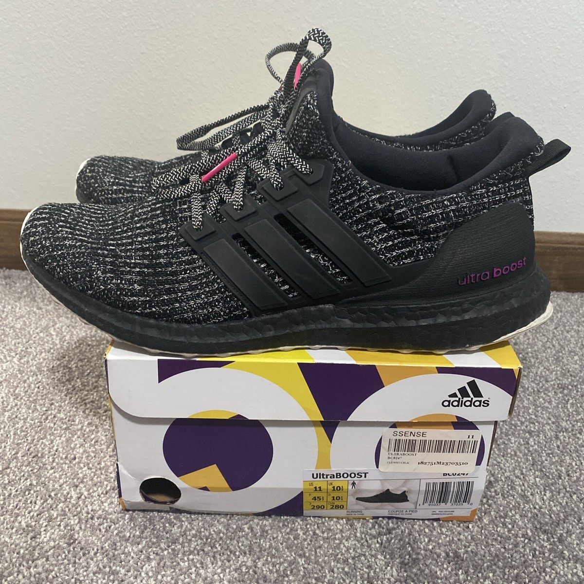 Adidas Ultra Boost 4.0 Breast Cancer Awareness BC0247 Size 11