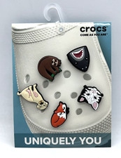 Crocs Jibbitz Charms Animal Lover 5 Pack Shark Cat Dog Fox Sloth