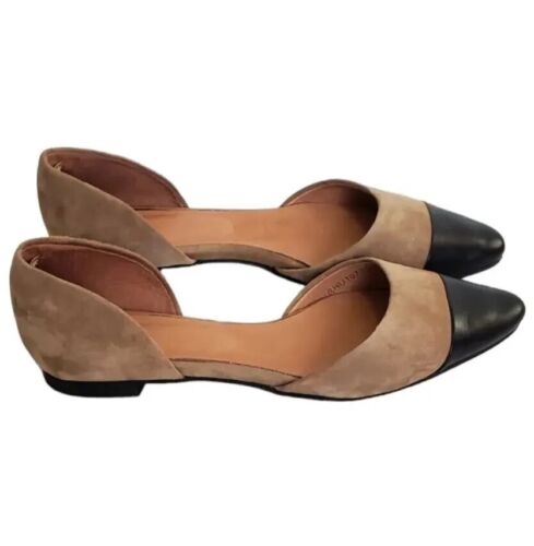 Scarpe J JILL donna taglia 9 marrone D'ORSAY basse slip-on pelle punta - Foto 3 di 24