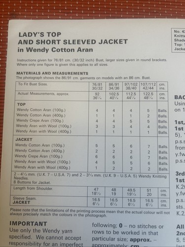 WOMENS SUMMER ARAN LACY CARDIGAN JUMPER TOP 30”-44" VTG KNITTING PATTERN W4331 - Picture 2 of 2