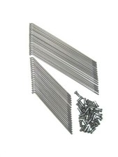 1 Satz Speichen für AWO Touren Vorderrad Stahl blank 16er Nabe Kleeblatt