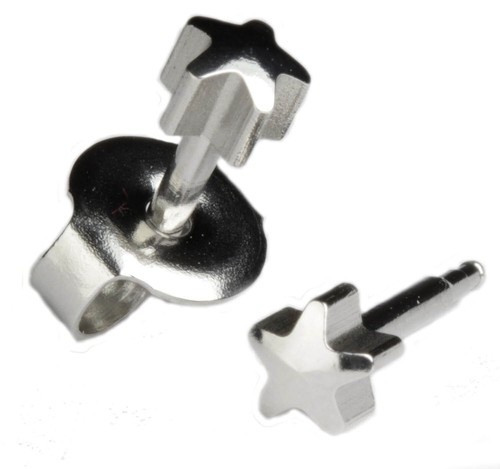Sterilized Hypoallergenic Stud Earrings White Surgical Steel Multi-Shape Stud - Picture 22 of 52