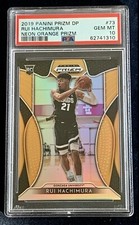2019 Prizm Draft Rui Hachimura Neon Orange Prizm Rookie RC /149 PSA 10 Low Pop