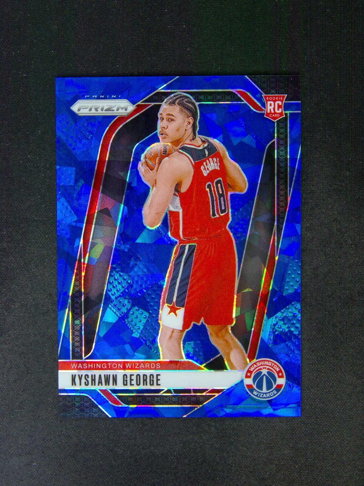 2024-25 Panini Prizm Kyshawn George #257 RC Rookie Blue Ice /125