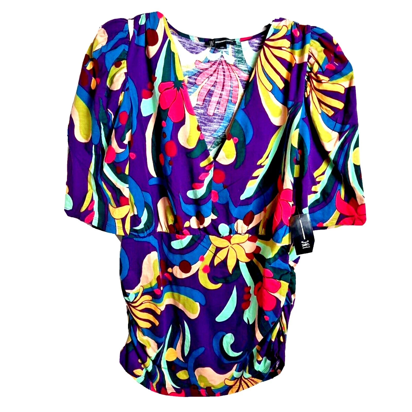 Floral Retro Plus Tops for Women