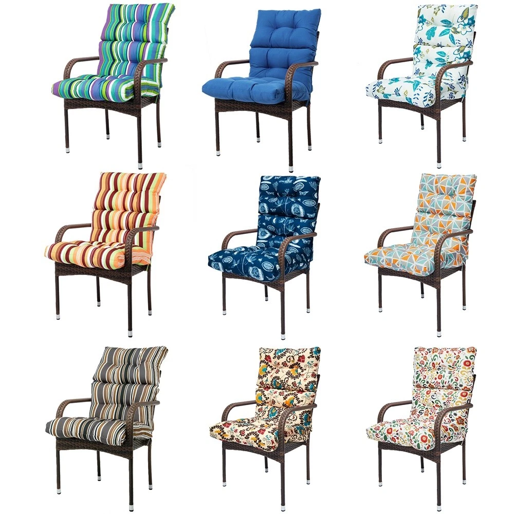 Memory Foam Seat Pad Waterproof High Back Cushions Chair Patio Garden Recliner