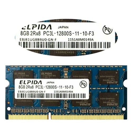 32GB 16GB 8GB PC3L-12800S DDR3L 1600MHz 1.35v Notebook RAM per Elpida nuovo IT - Picture 8 of 15
