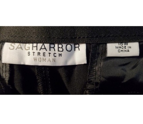 Pantalones Sag Harbor Mujer 18W Nuevos con Etiquetas Negros Ropa de Trabajo Elastizados - Imagen 9 de 9