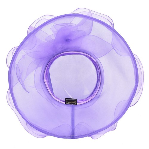 Womens Organza Floral Kentucky Derby Wide Brim Sun Hat Formal Party Church A341 - Picture 41 of 119