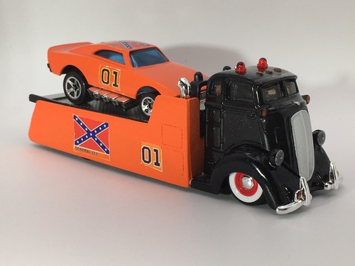 CUSTOM GENERAL LEE Maisto Dukes of Hazzard Flatbed COE & 1969 69 Dodge Charger - Picture 19 of 20