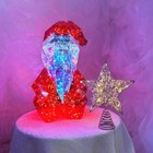 LED Light UP 15.8" Father Christmas Santa Claus Iridescent Glow Holographic Lamp