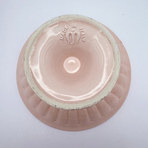 Maioliche Jessica Pink Ceramic Pedestal Serving Fruit Bowl ~ 8" ~ Made in Italy - Picture 5 of 10