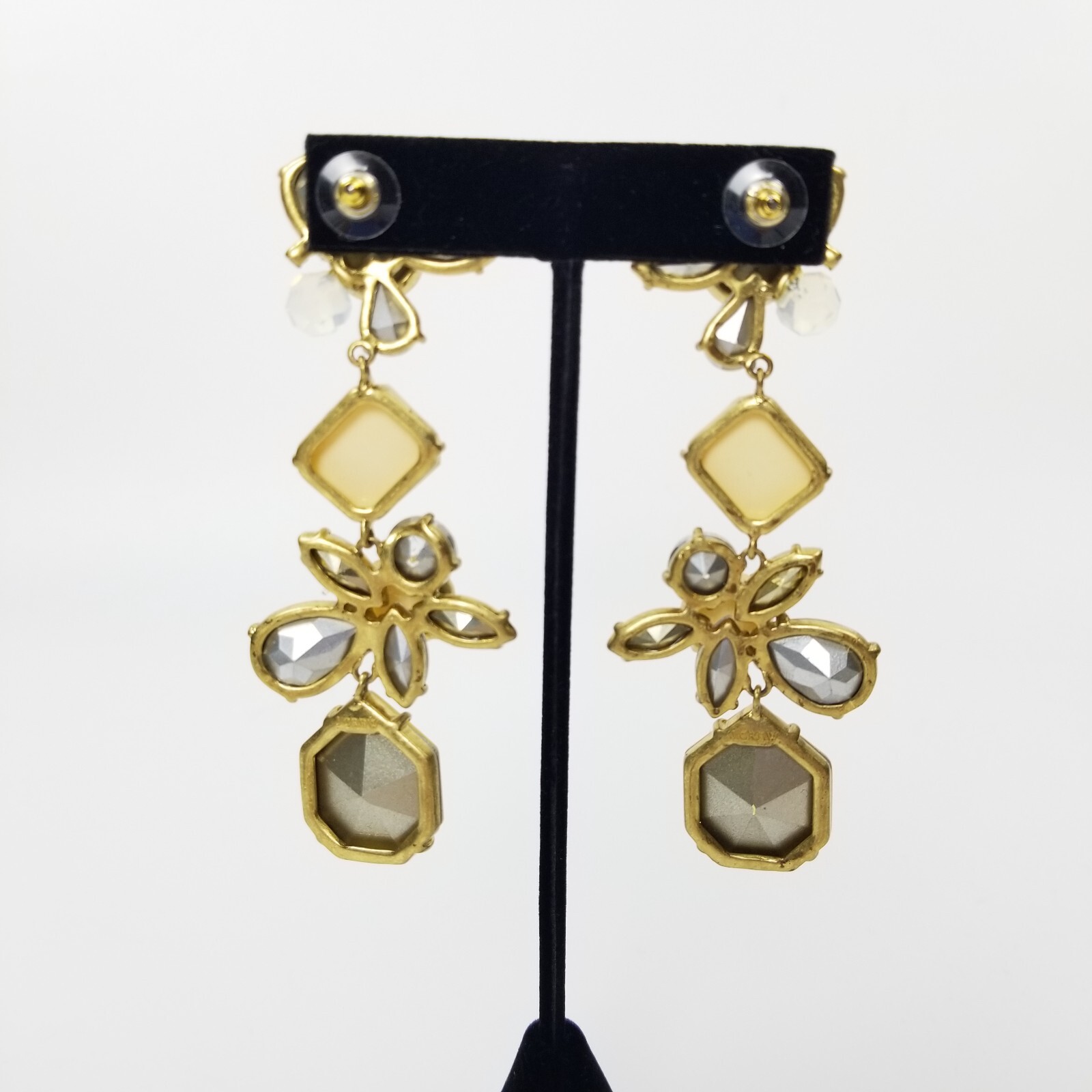J. Crew Statement Dangle Earrings Pierced Flower … - image 12