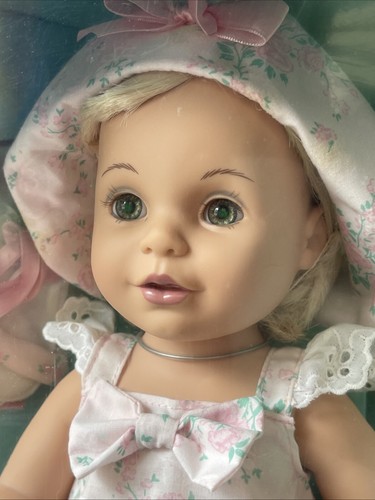Vintage 1995 Playmates 13" Baby So Beautiful Girl blonde Haare grüne Augen neu aus altem Lagerbestand - Bild 2 von 5