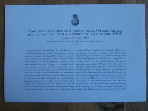 CARTE TABLEAU 28,4 x 20,2 cm : NAPOLEON HARANGUE LE 2e CORPS A AUGSBOURG - Imagen 2 de 2