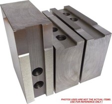 SM-16400F STEEL SOFT JAWS FOR 3/32 x 90° SERR 16-20" CHUCK WITH A 4" HT 3 PC SET