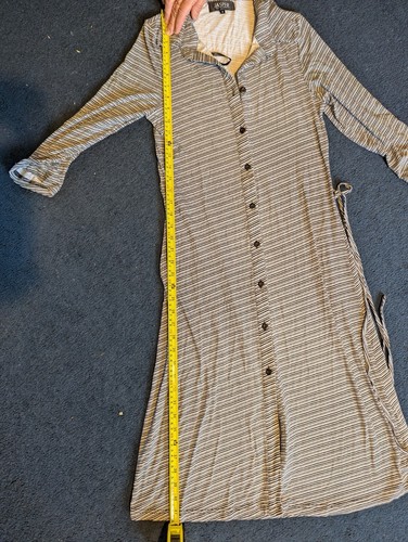 Smart Casual Jasper Conran Black And White Striped Midi Dress Size 12 - Picture 10 of 12