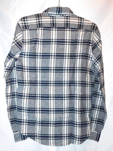Express kariertes Herrenhemd mit Knopfleiste Größe S blau/weiß L/S neu mit Etikett - Bild 2 von 2
