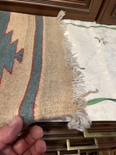 Vintage Zapotec Southwestern Wool Rug Mat Placemat Mexican - Picture 5 of 9