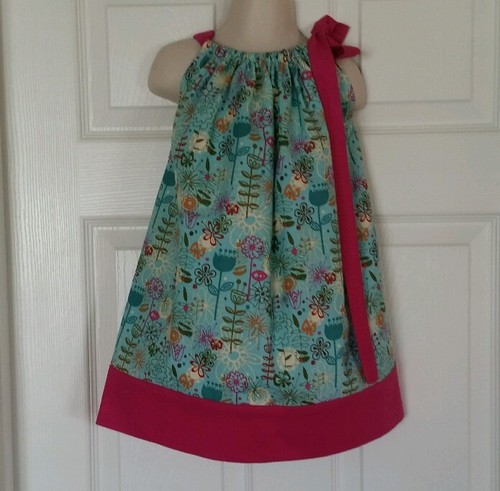 Kids Children Clothing Girls Pillowcase Dress Handmade size 12Months Multicolor  - 第 1/4 張圖片