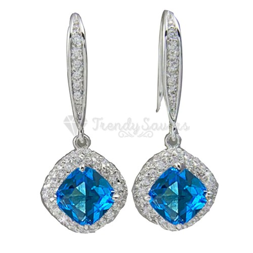 Earrings Drop Earring Wedding Bridal Accessories Shine CZ Stone Elegant Women UK - Picture 15 of 61