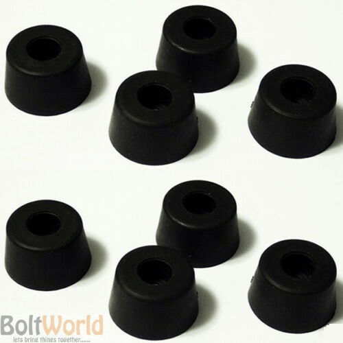 BLACK RUBBER BUFFER DOOR STOPPER BUFFER PADS TOILET SEAT FURNITURE 20mm