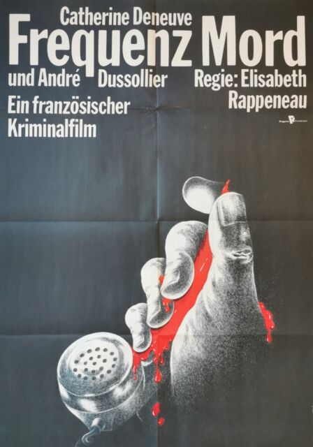 Original Plakat Frequenz Mord mit C. Deneuve 1989 DDR top Zustand 81 x 57 5 cm Original Plakat Frequenz Mord mit C. Deneuve 1989 DDR top Zustand 81 x 57 5 cm