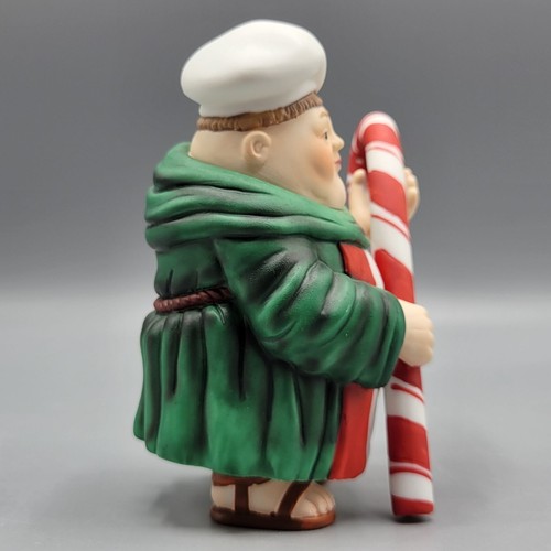 Estatuilla de colección Dept 56 Merry Makers Calvin the Candy Cane Striper decoración de estante - Imagen 2 de 9
