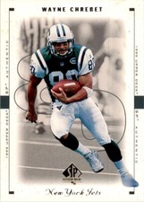 1999 Upper Deck SP Authentic Wayne Chrebet Football Cards #60