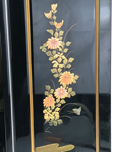 Japanischer buddhistischer Altarschrank aus Holz Butsudan Vintage Makie Raden schwarz gold BA601 - Bild 5 von 15
