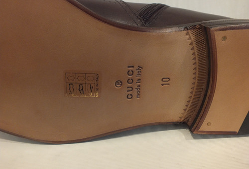 Neu im Karton Gucci Herren BRAUN LEDER REISSVERSCHLUSS STIEFEL SCHUHE IT 9/10 US - Bild 10 von 11