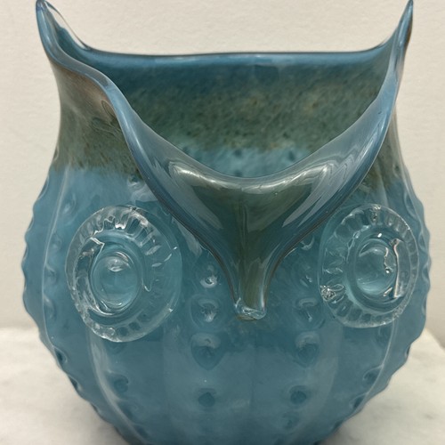 Large Murano Glass Owl Vase Retro Vintage 8.5” - Picture 2 of 8