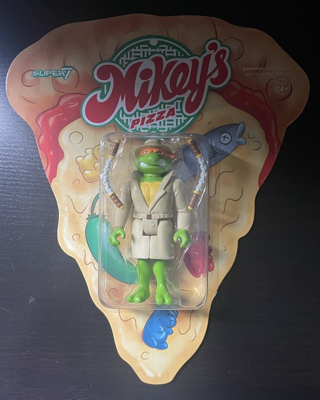 Undercover Mikey TMNT Weird Pizza To Go SDCC Super7 Reaction Figure