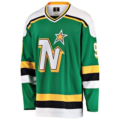 Mike Modano Minnesota North Stars Fantics NHL Vintage Hockey Jersey Men's Green - Picture 3 of 3