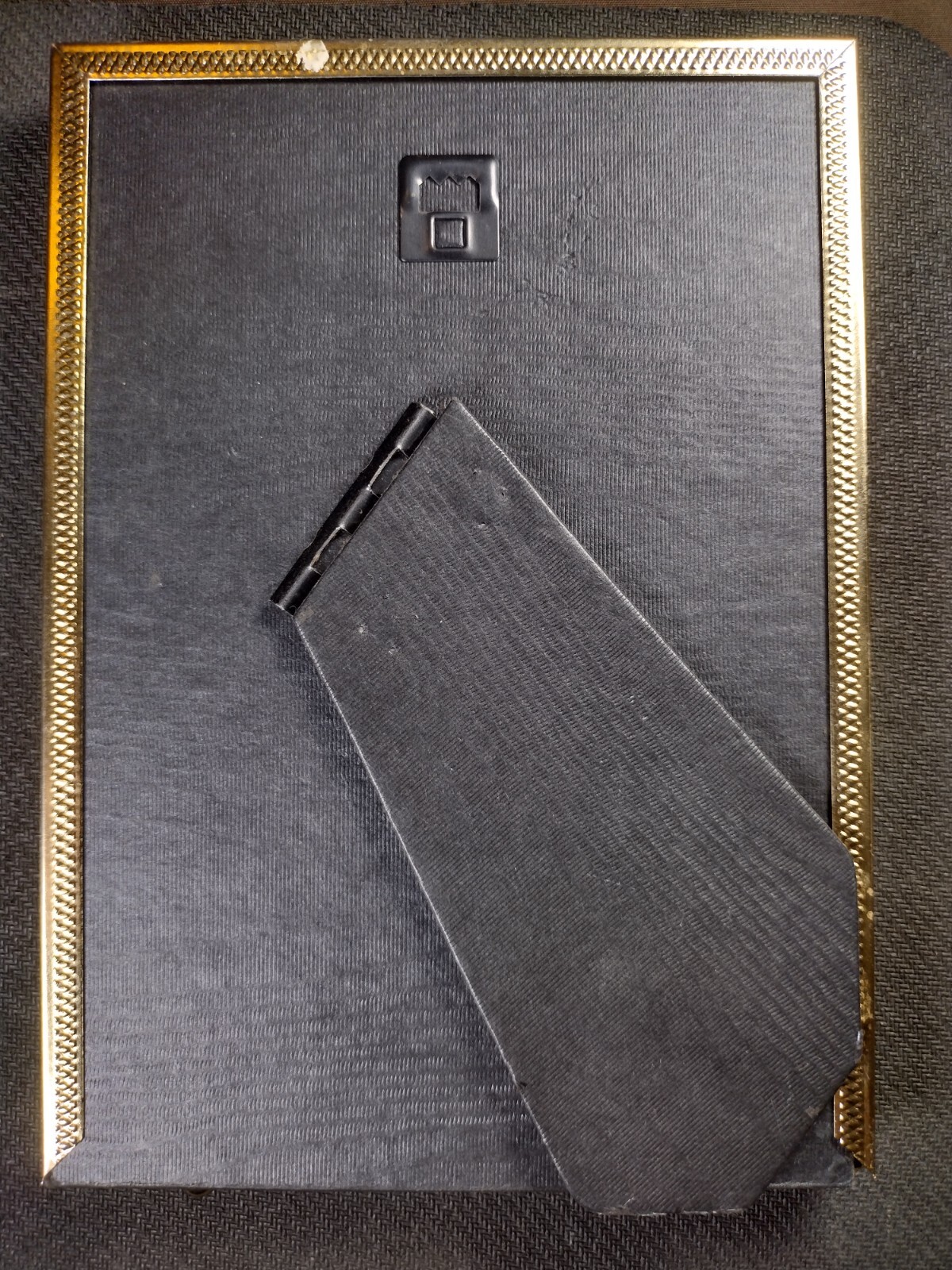 Vintage 1940s Style Brass Embossed Metal Frame with Ball Feet Falak