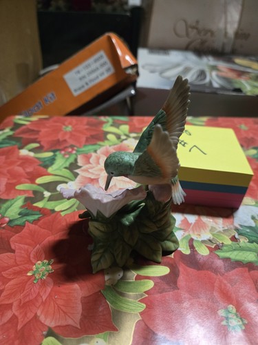 Vintage HOMCO Porcelain Hummingbird On Hibiscus #1429 Beautiful Detail No Chips  - Picture 8 of 10